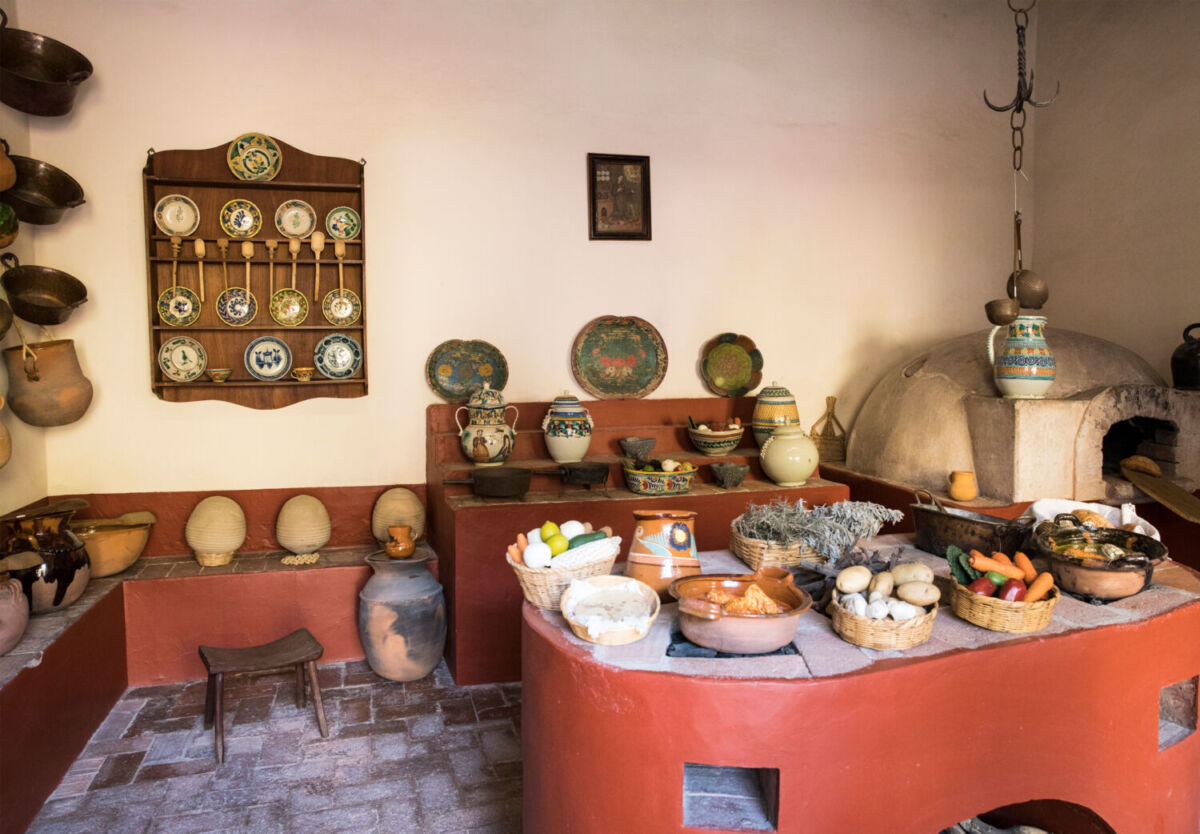 interior de la cocina donde vivió Miguel Hidalgo 