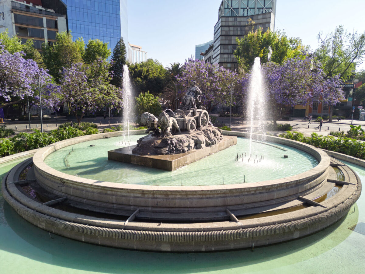 panorámica de Fuente de Cibeles cdmx