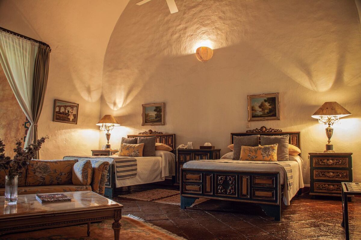 habitación de una hacienda colonial en México
