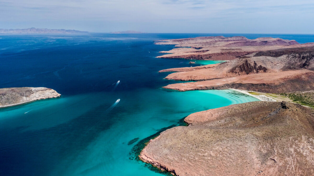 vista panorámica de la  Isla Espíritu Santo 