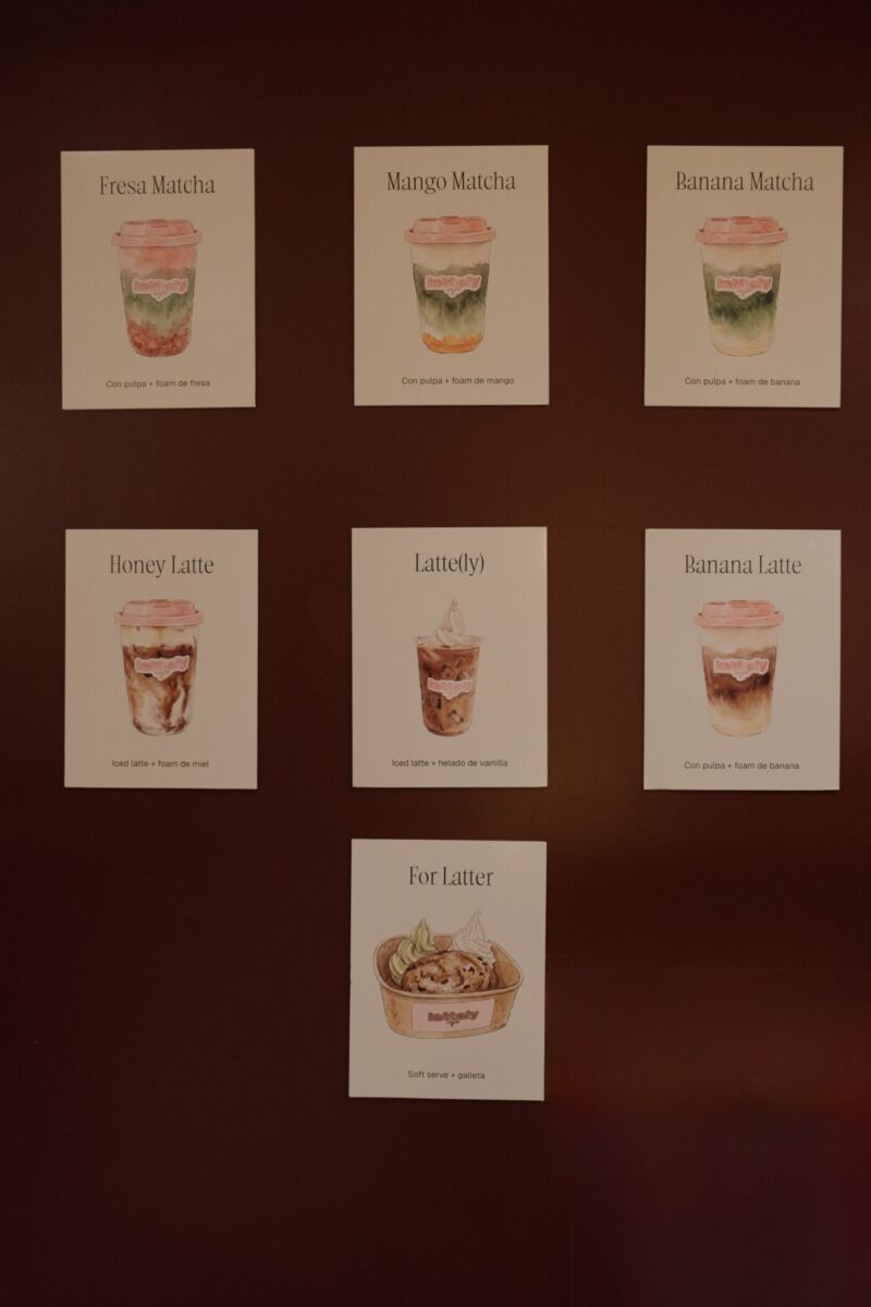 menú ilustrado de bebidas de café