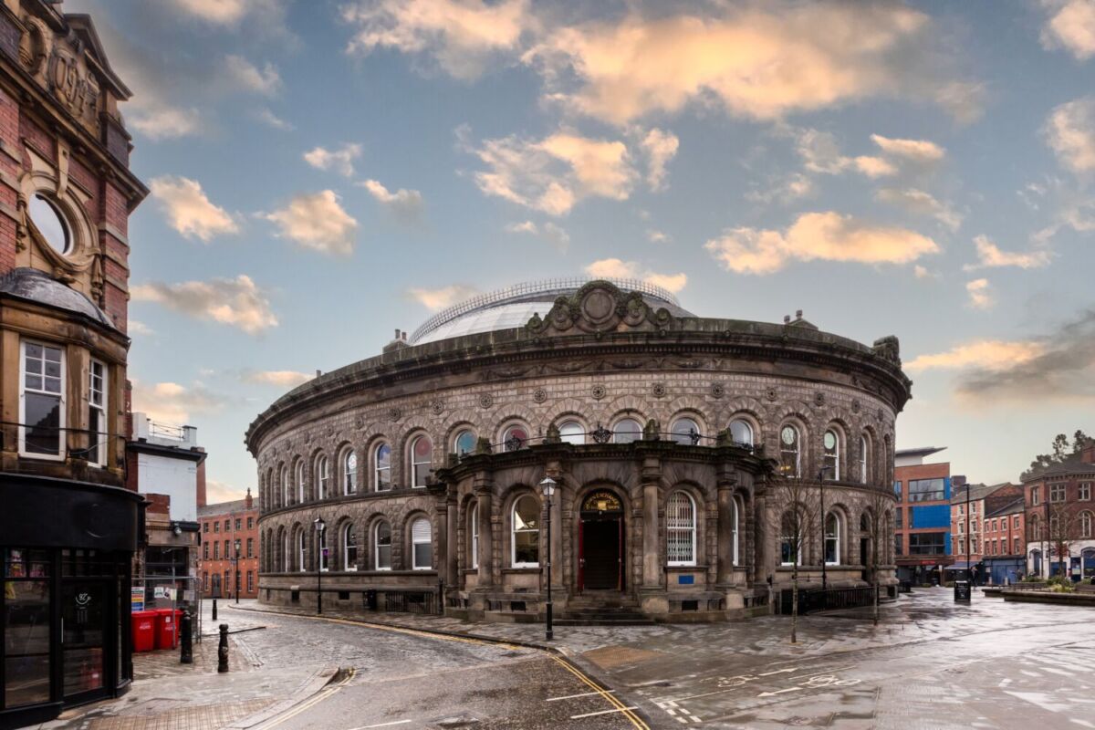 Leeds Corn Exchange, un centro comercial icónico de Leeds, inglaterra