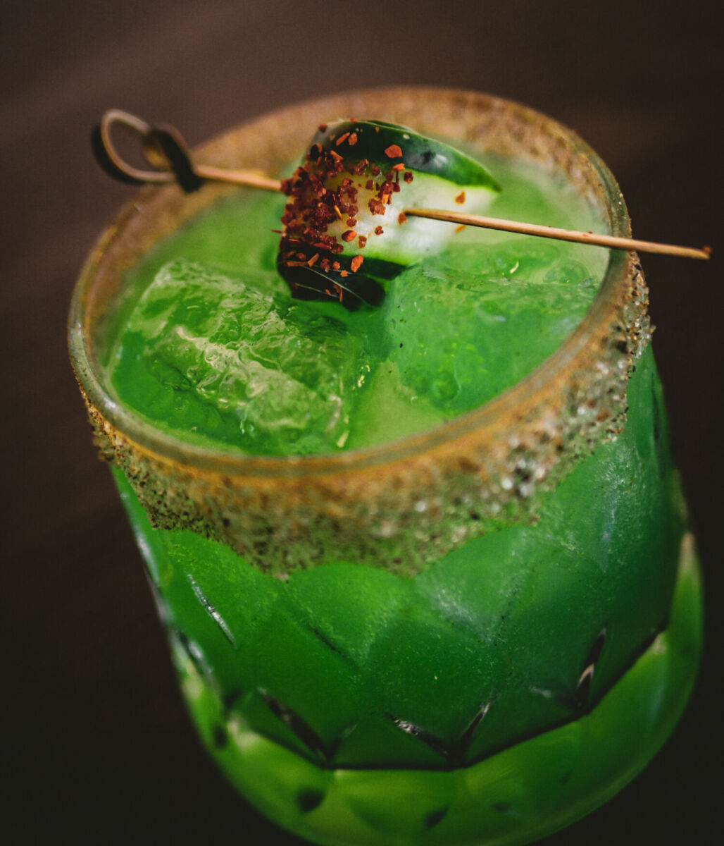 margarita con jalapeño verde