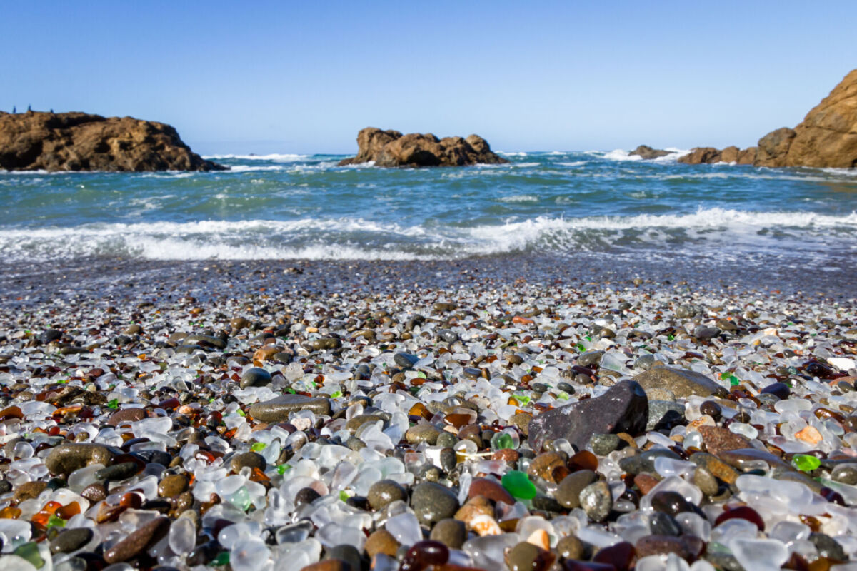 playa de vidrio, California 