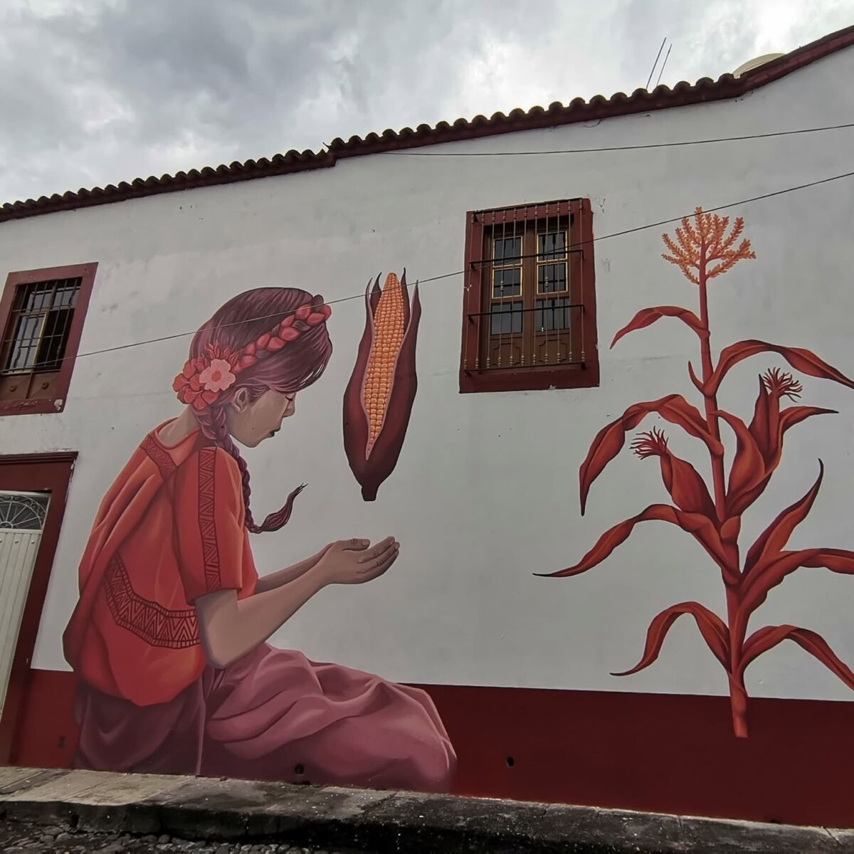Mural sobre el legado del maíz en Jala, Nayarit 