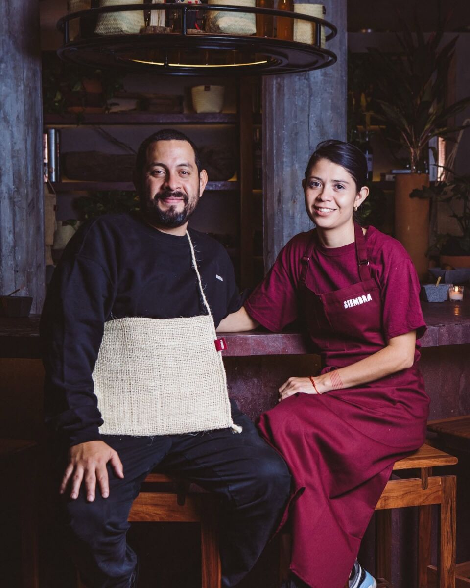 Chefs Karina Mejía e Israel Montero de Siembra Tortillería