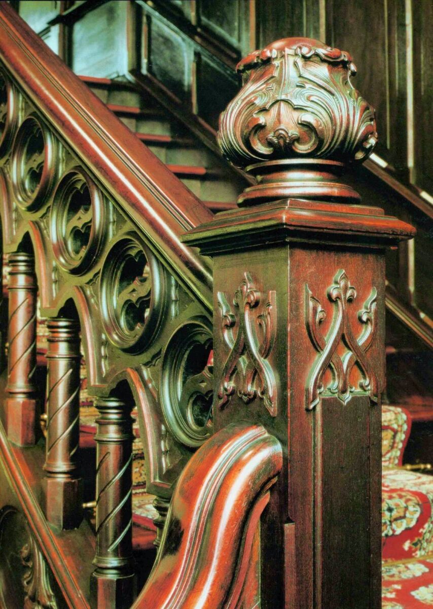 Detalles de madera en casa antigua