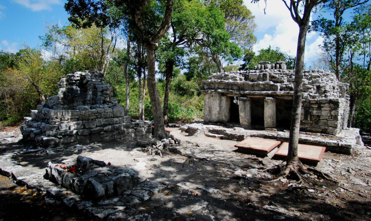 Vestigios arqueológicos de Xel Há en Tulum, Quintana Roo 