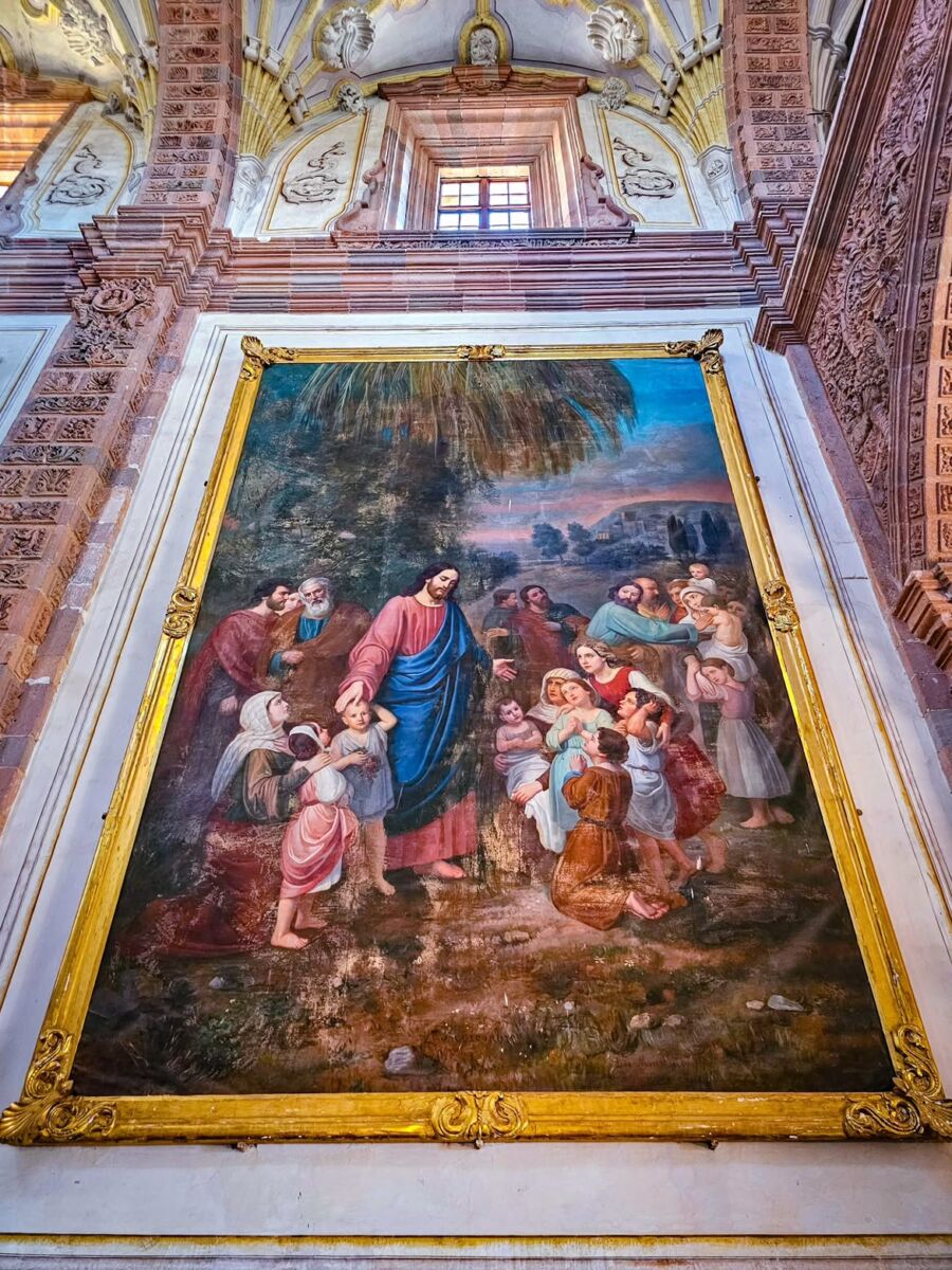 Interior de la Iglesia de La Valenciana en Guanajuato