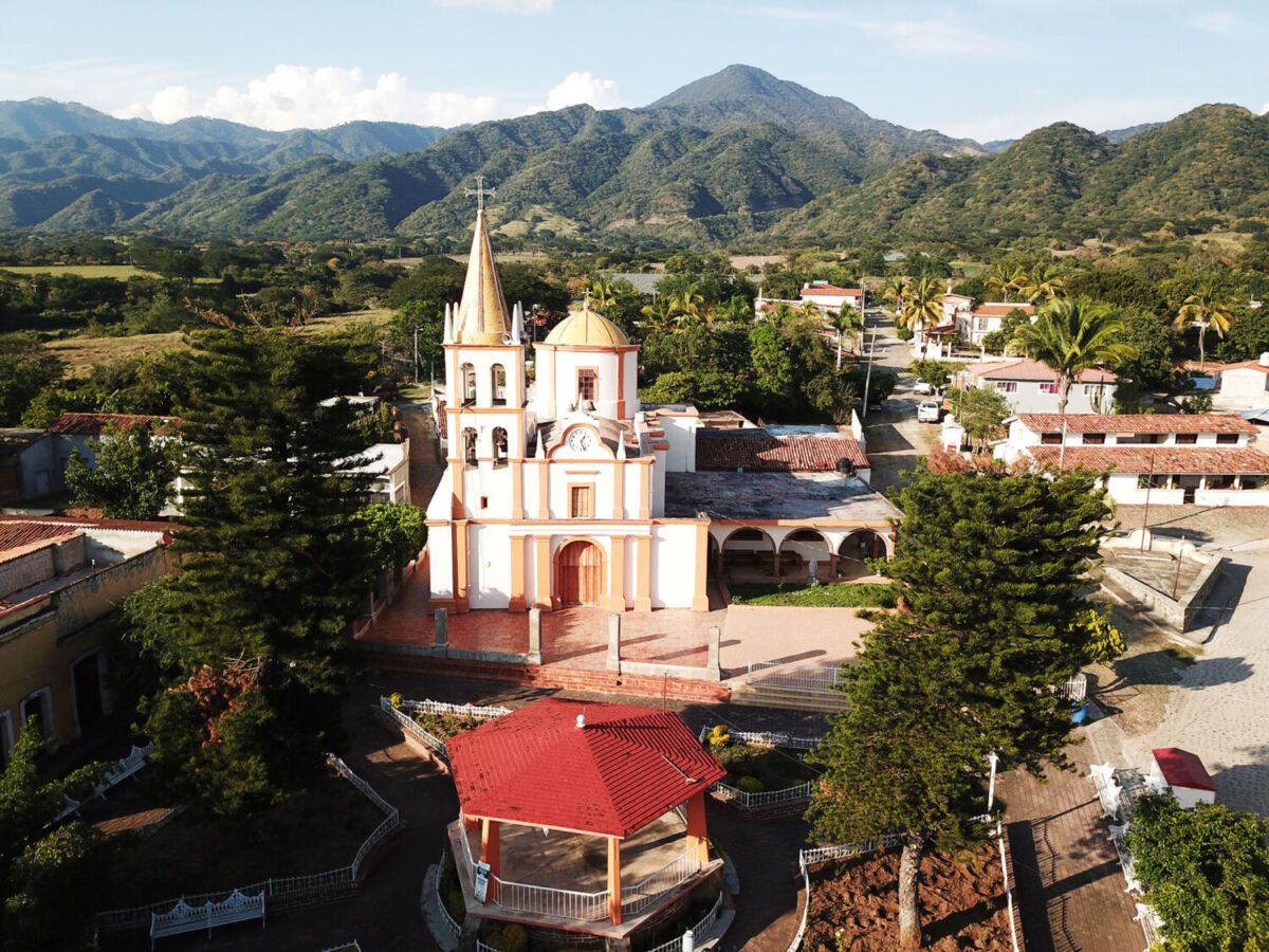 Foto aérea de Amatlán de Cañas en Nayarit
