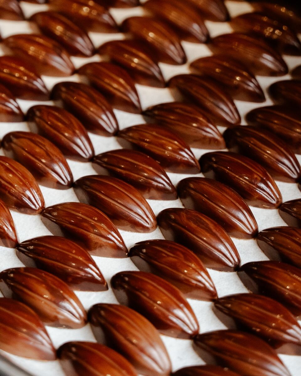 chocolate en forma de cacao 