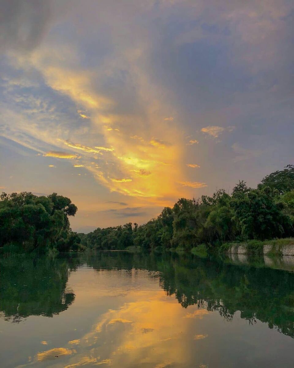 Río en Ciudad Valles al atardecer