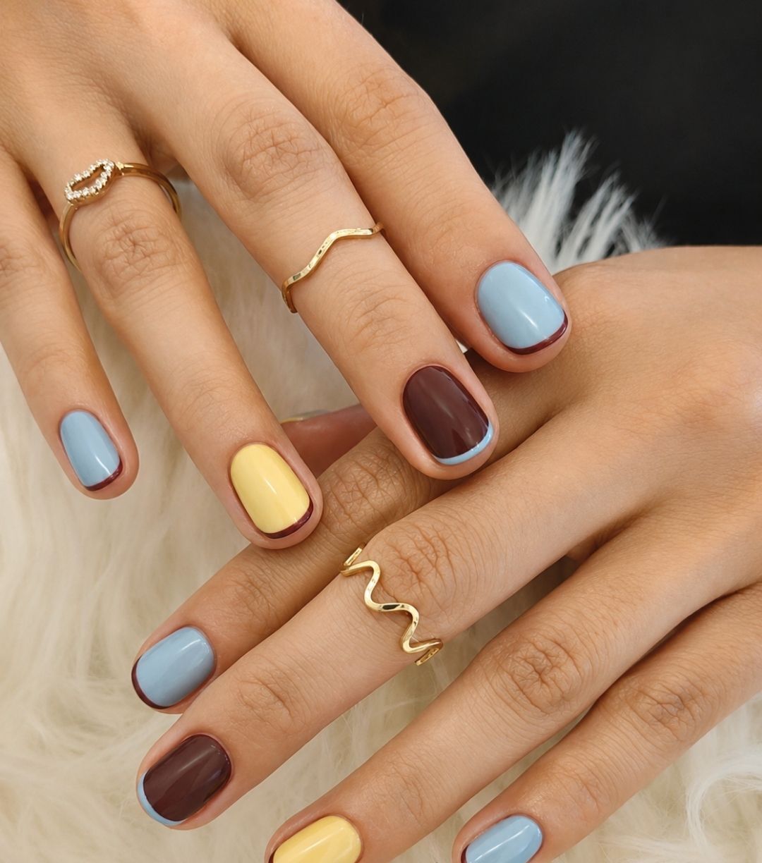french tip en colores de la temporada