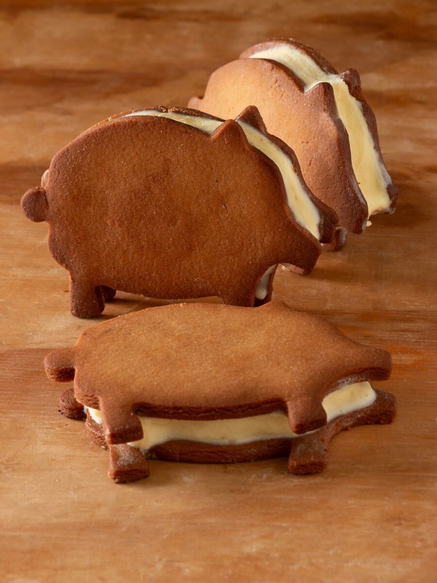 pan dulce mexicano en forma de cerdo 