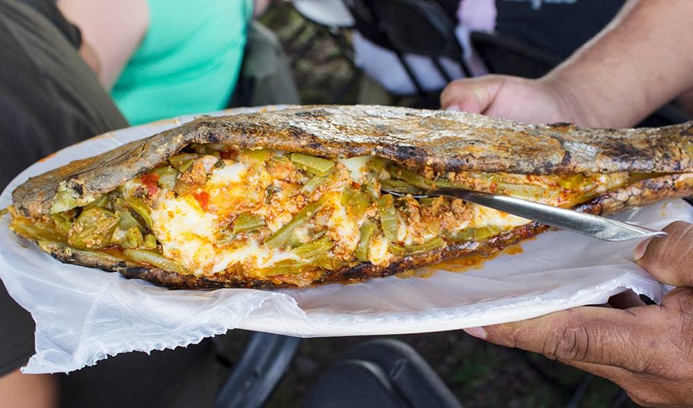 Pencas rellenas, platillo tradicional de Valtierrilla, Guanajuato