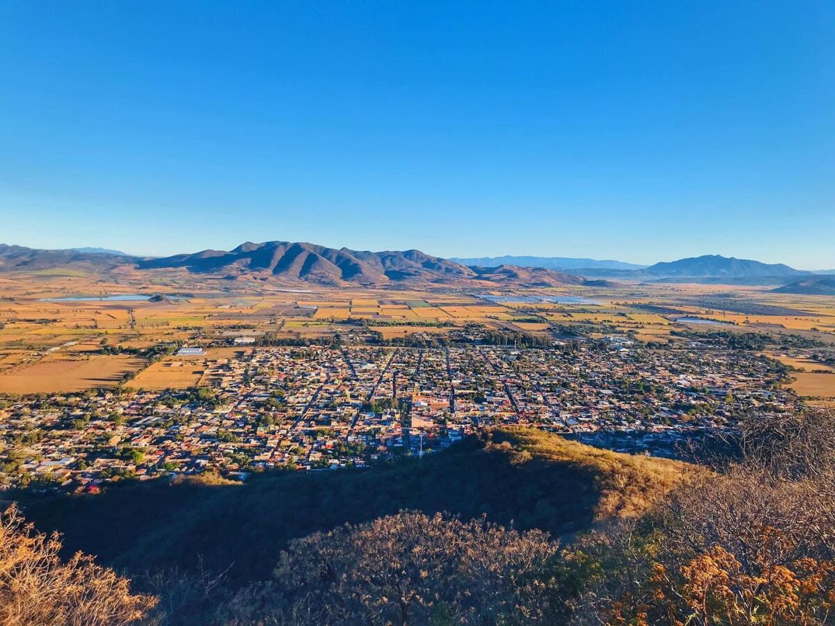 pueblo de etzatlán en vista panorámica