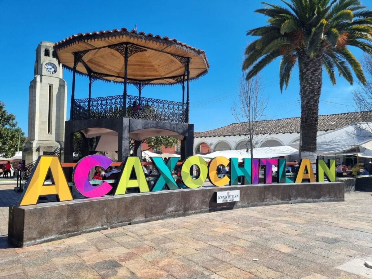 Plaza principal de Acaxochitlán