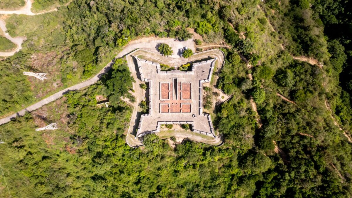 Vista aérea de fortaleza de san carlos