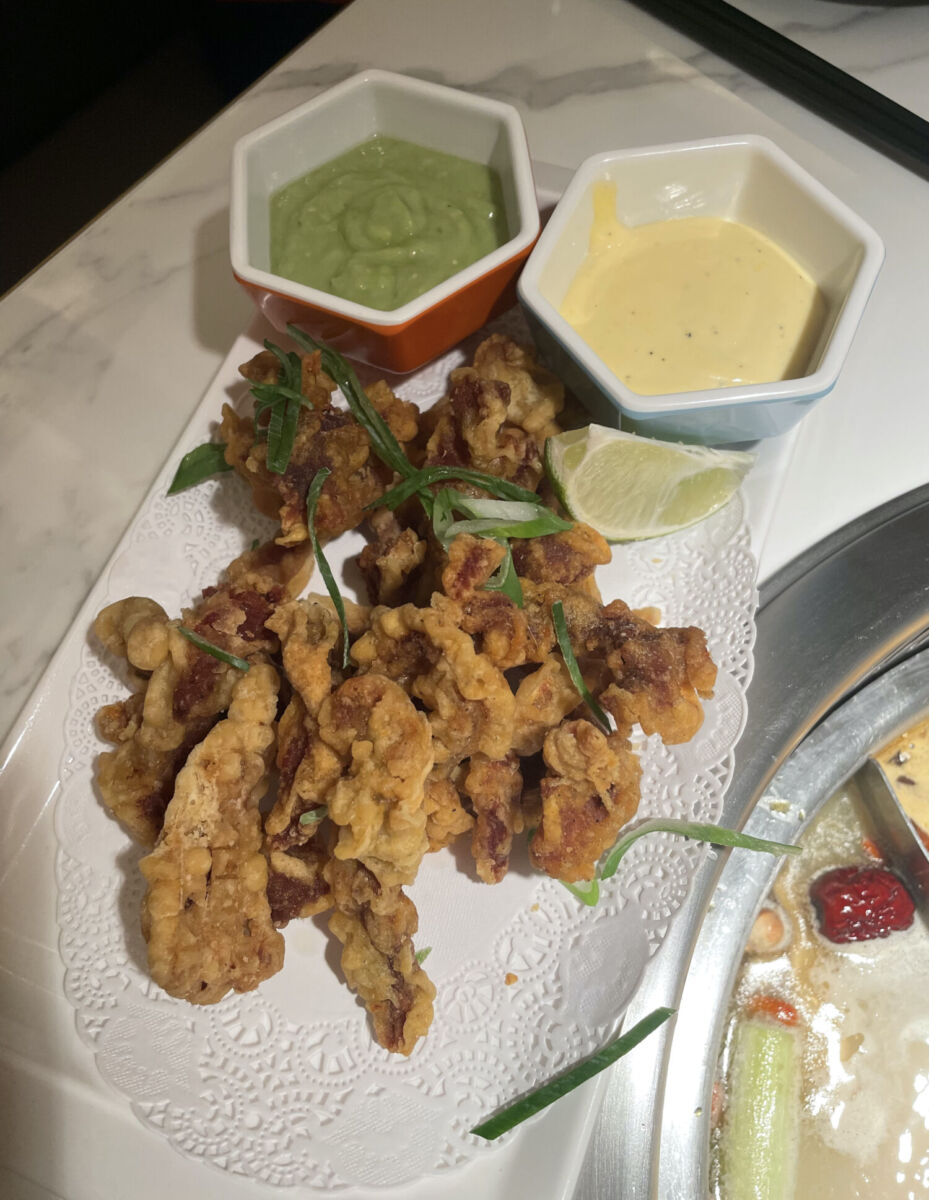 Cerdo crujiente en Happy Lamb Hot Pot en la CDMX