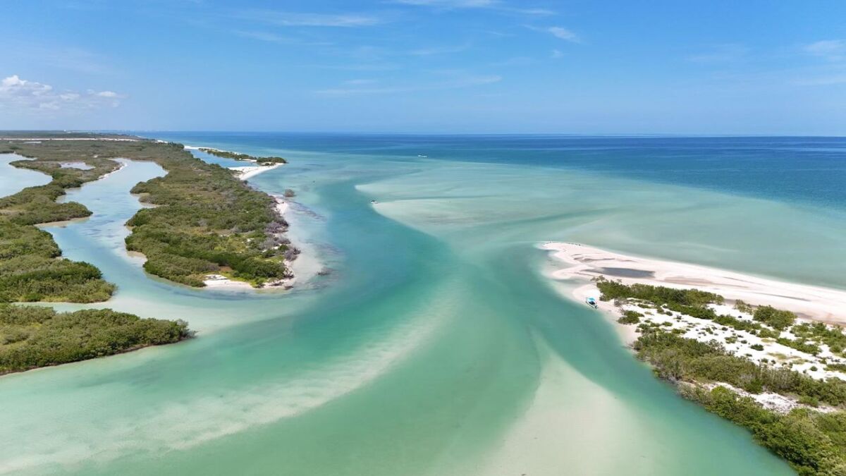Vista panorámica de Chuburná Puerto en Yucatán