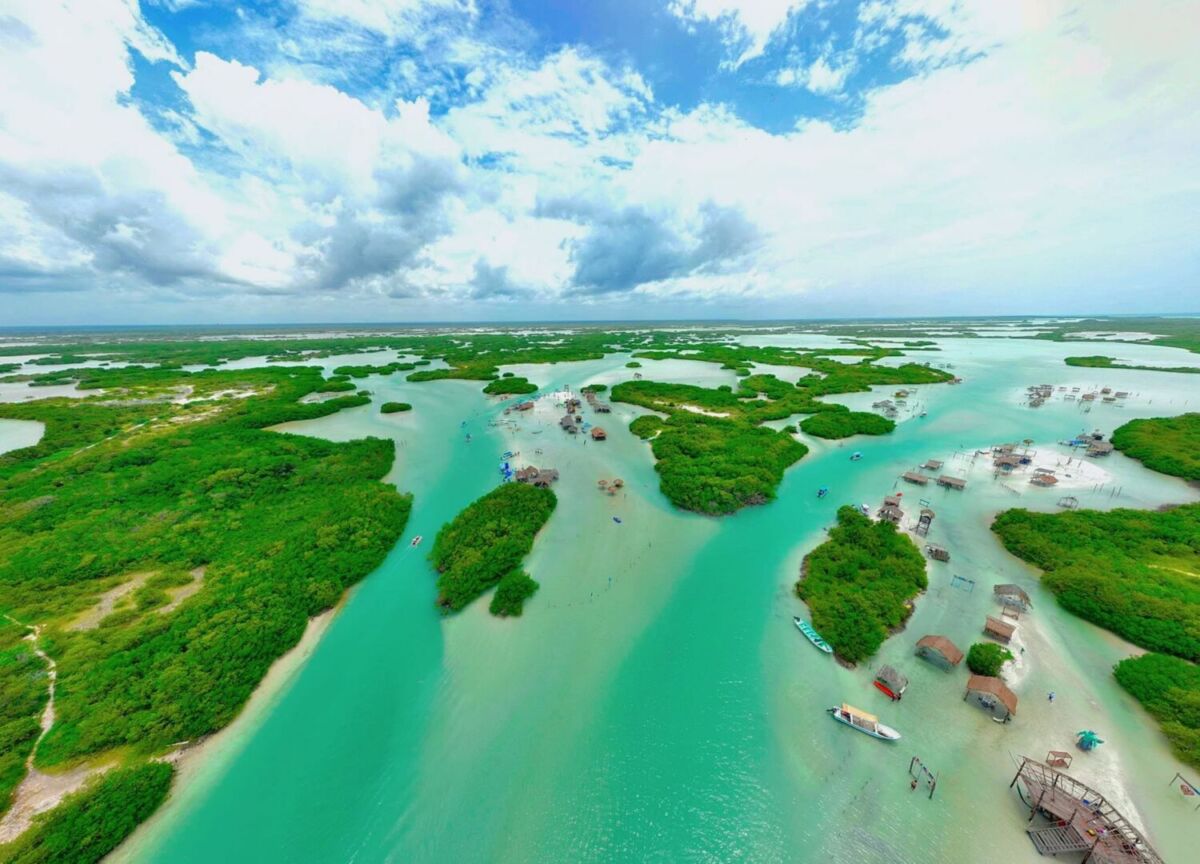 Vista panorámica de Chuburná Puerto en Yucatán