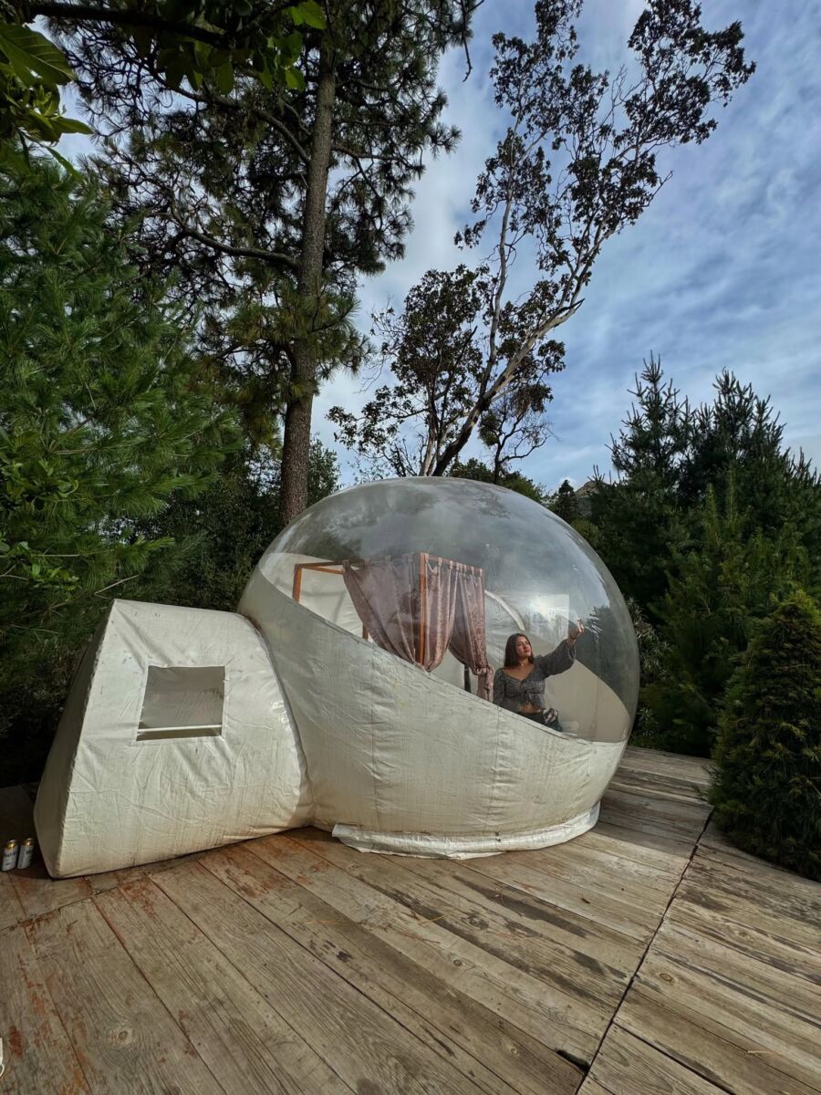 glamping de burbuja en el Ajusco