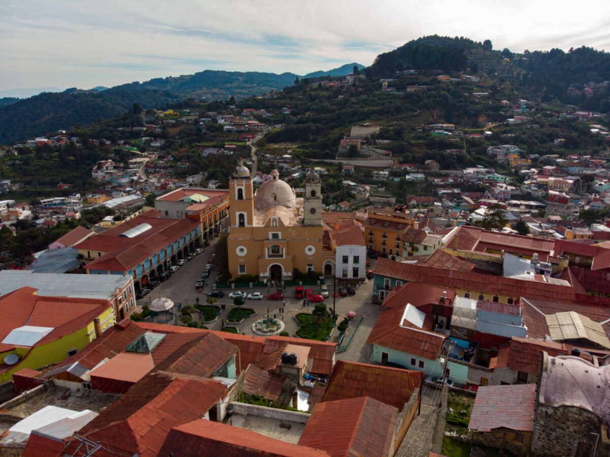 vista aérea de Real del Monte, Hidalgo 