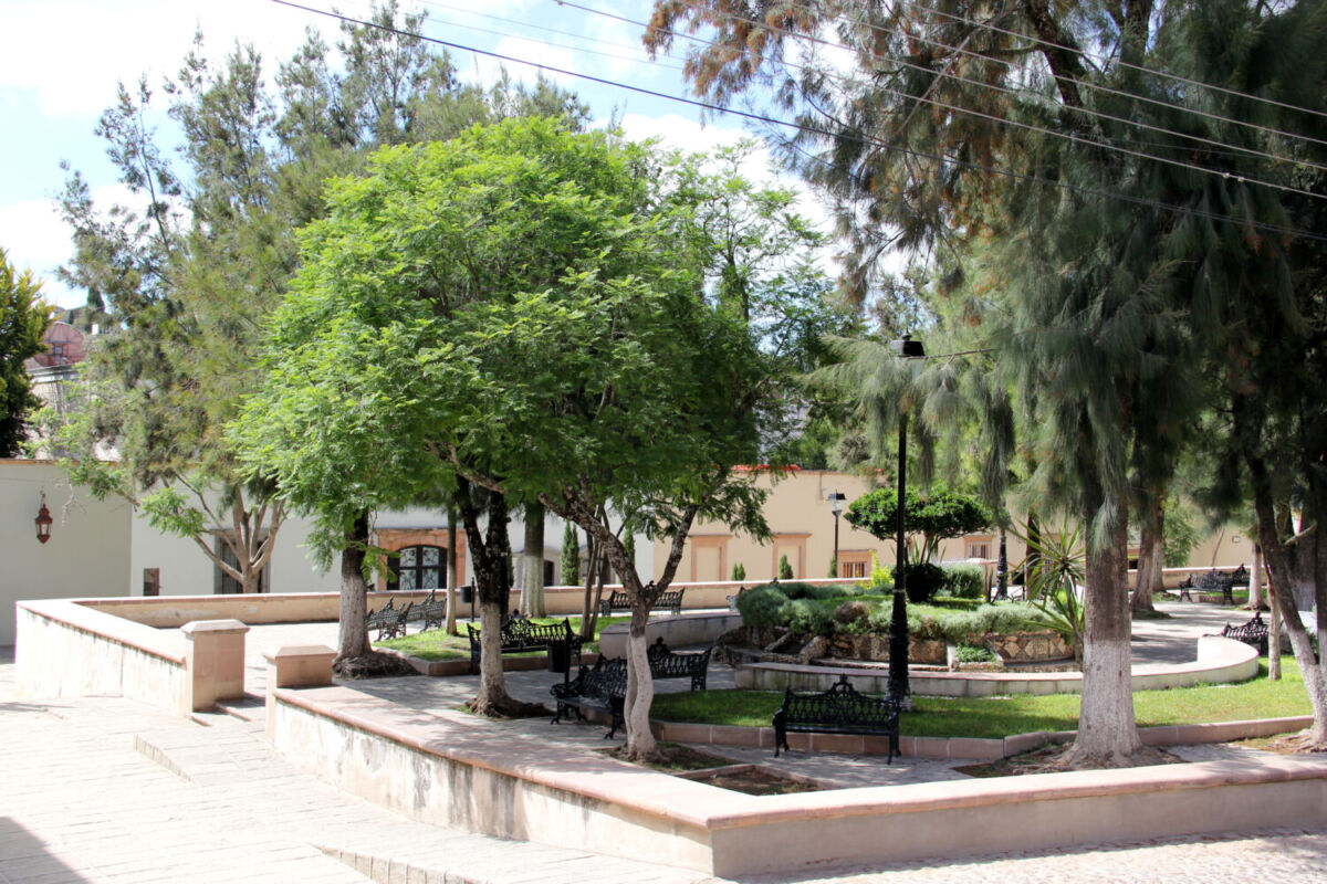 Jardín central en Mineral de Pozos, Guanajuato 
