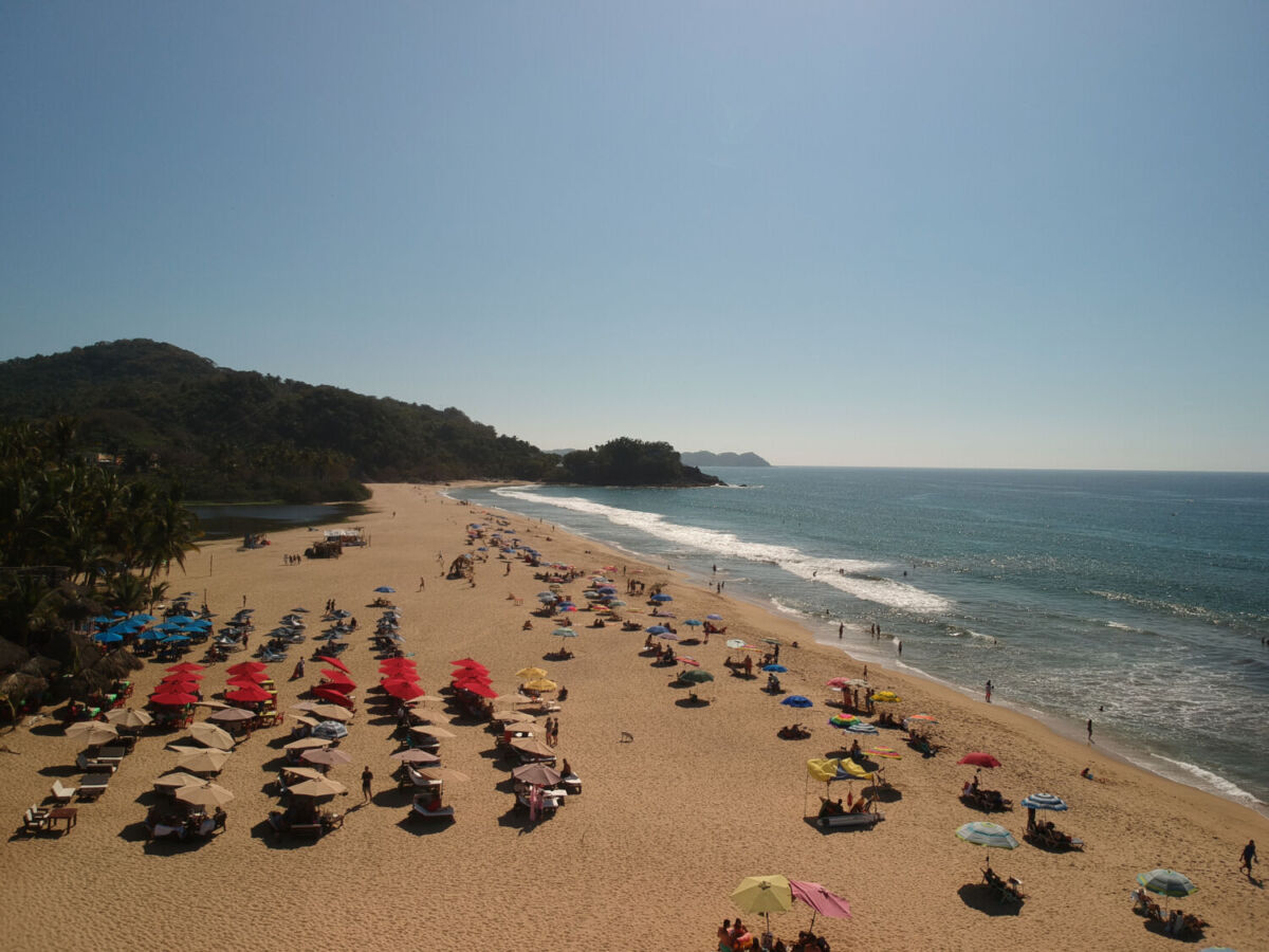 Vista panorámica de la Playa de San Pancho en Nayarit