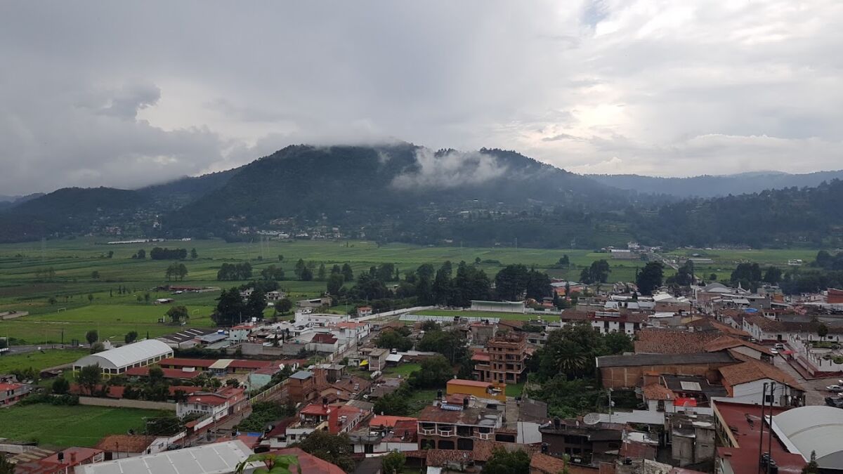 vista aérea de Amanalco, Estado de México 