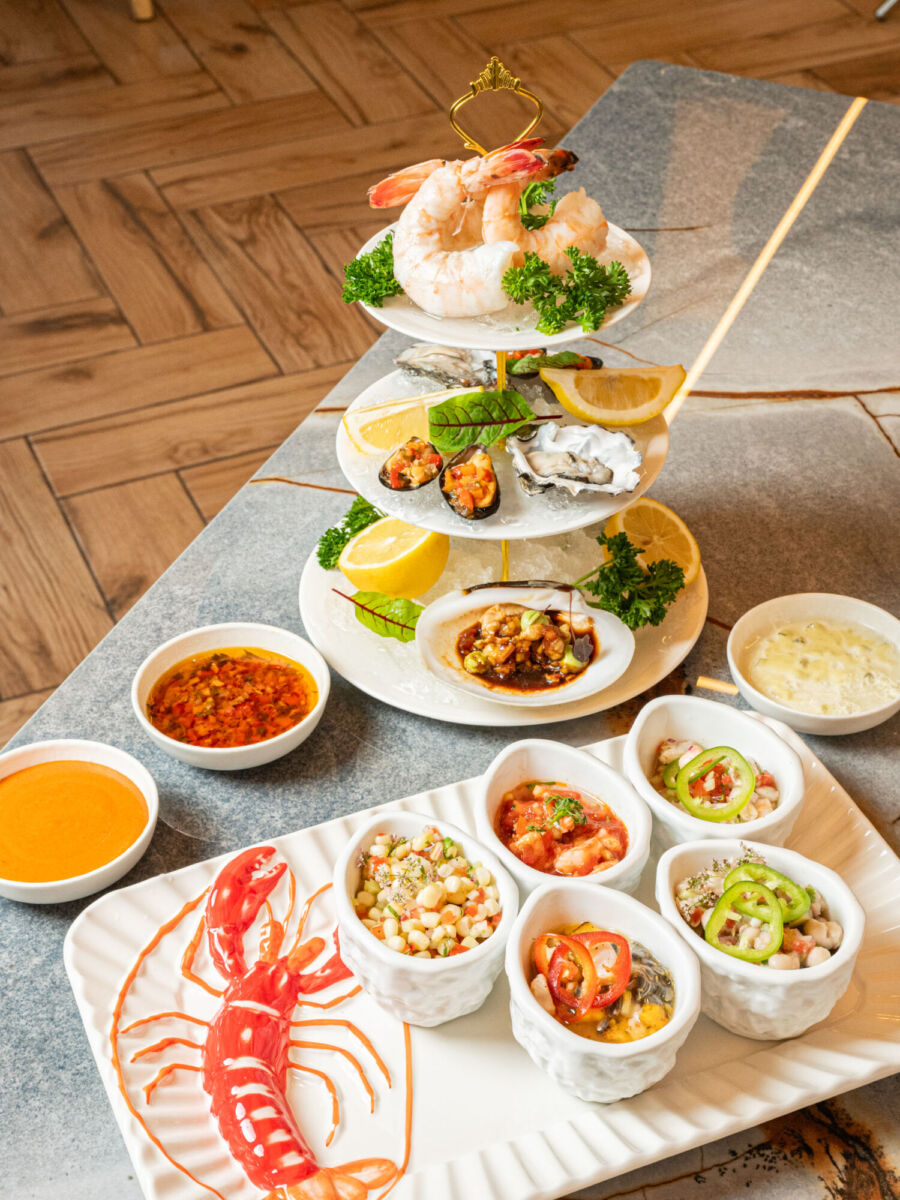 Fuente de mariscos en el brunch de Casamarena