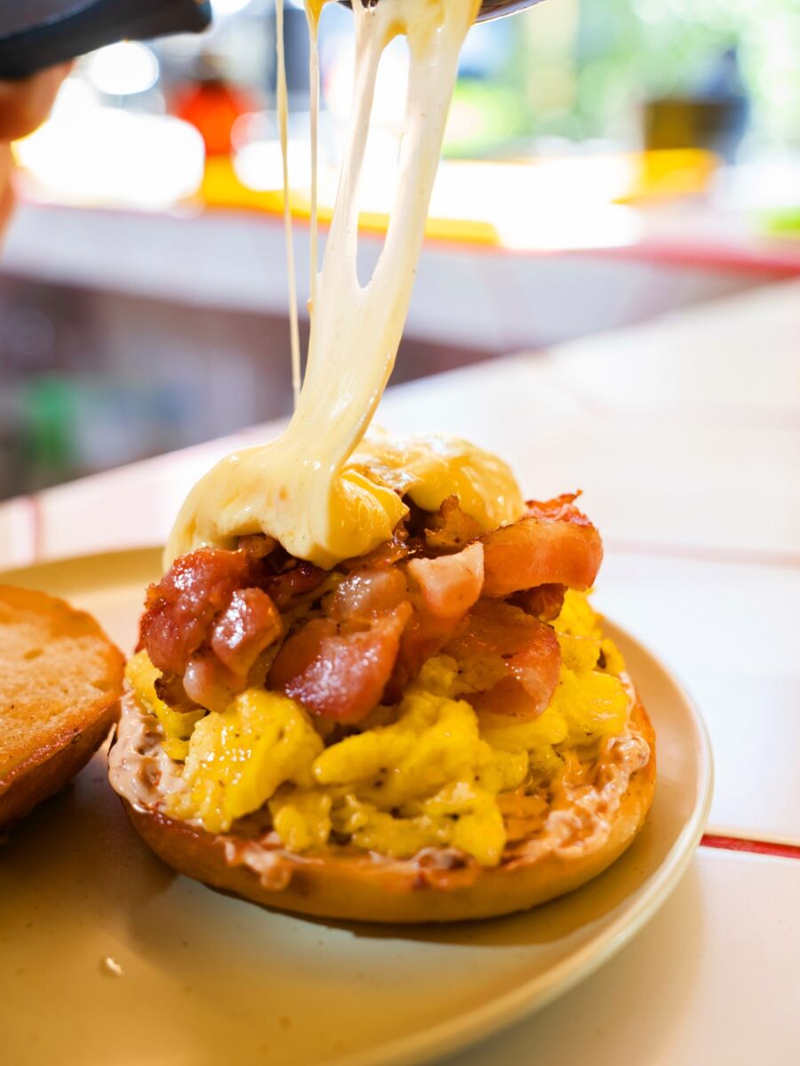 English muffin con mayonesa