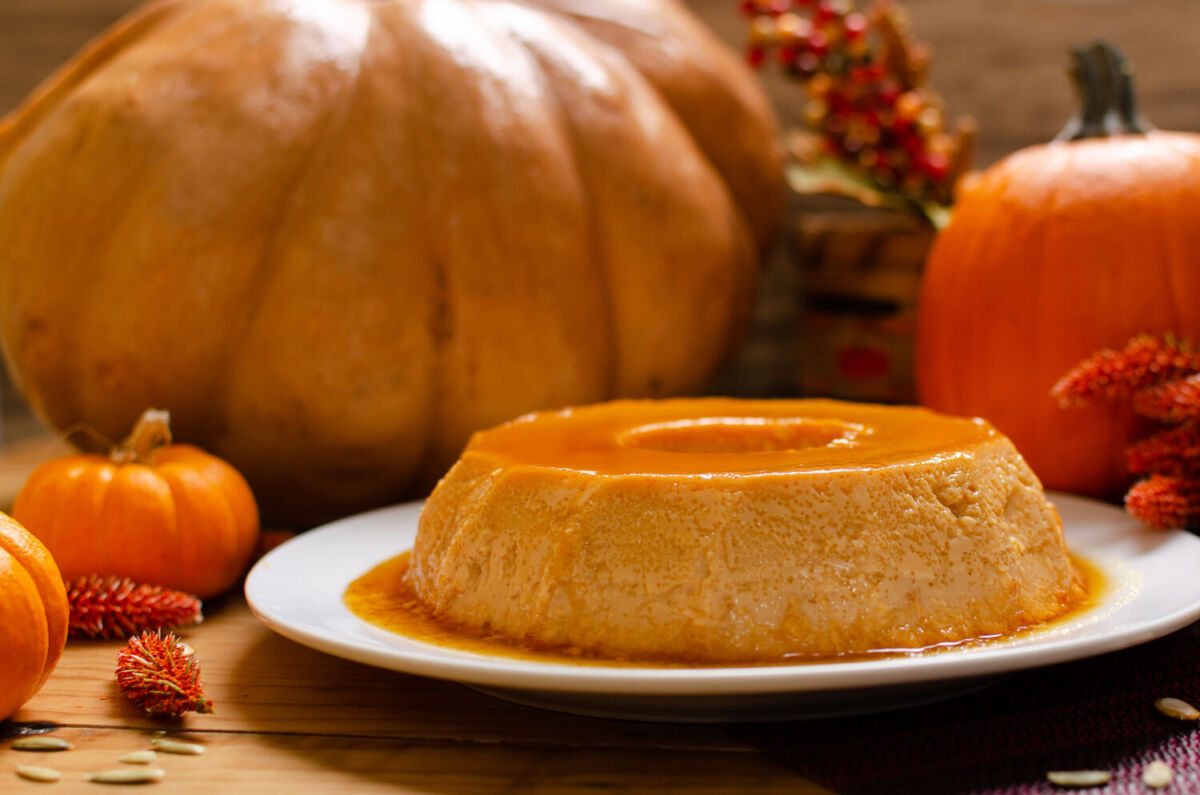 flan de calabaza con caramelo