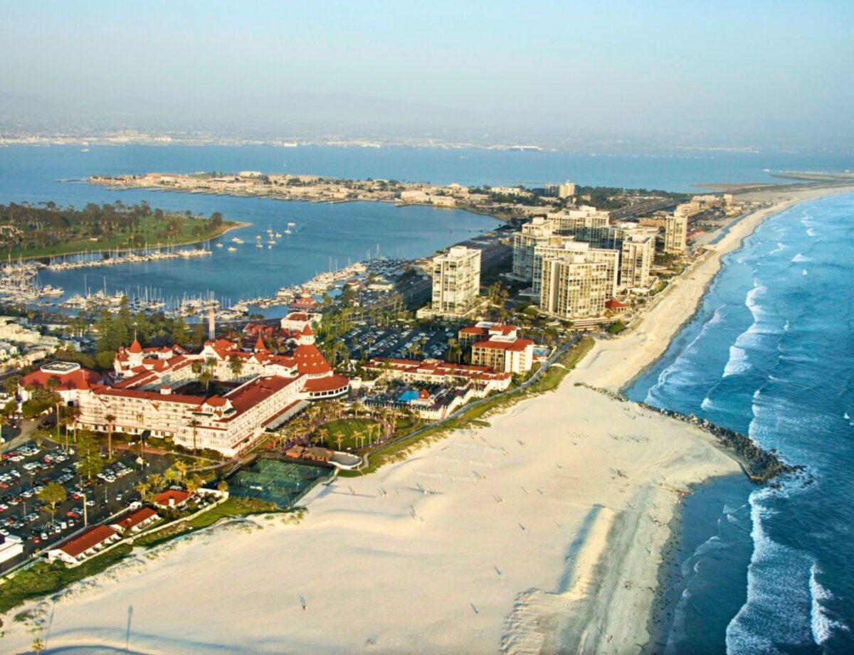 Vista panorámica de Coronado Beach San Diego