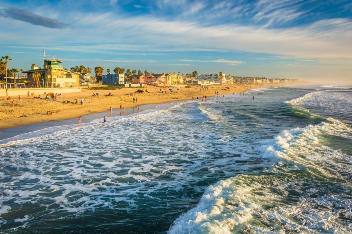 Foto del oleaje en Coronado Beach San Diego