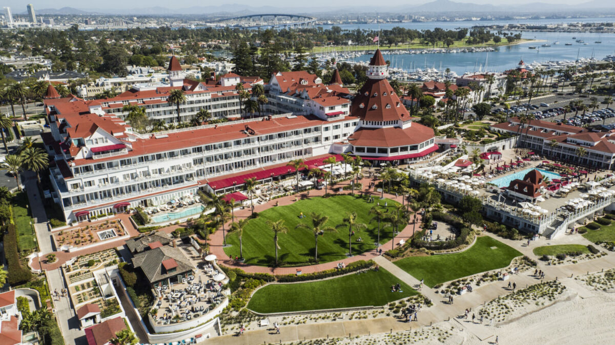 Vista panorámica del Hotel del Coronado en San Diego, California 
