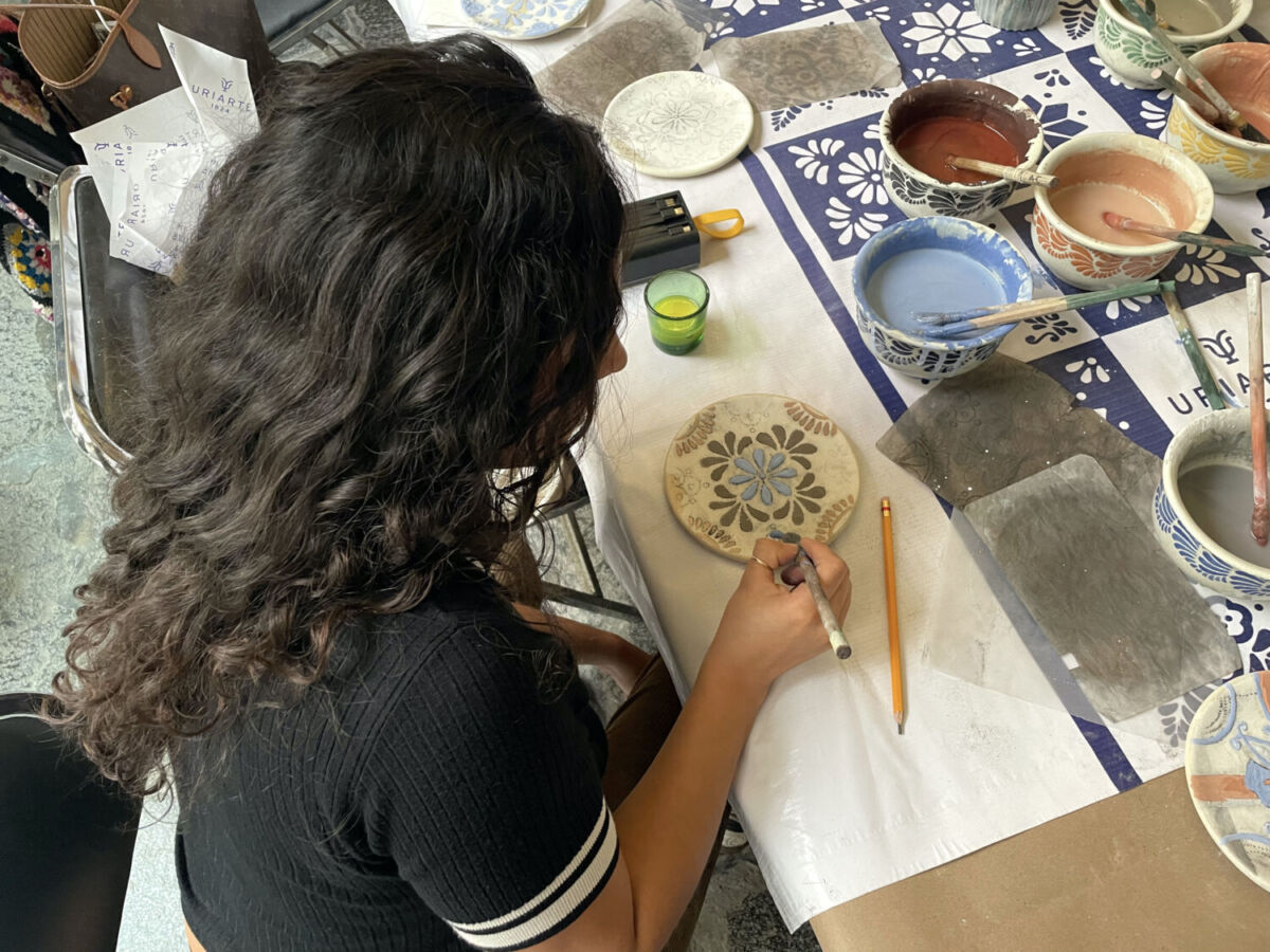 Taller de pintura en la Fábrica de Uriarte Talavera 