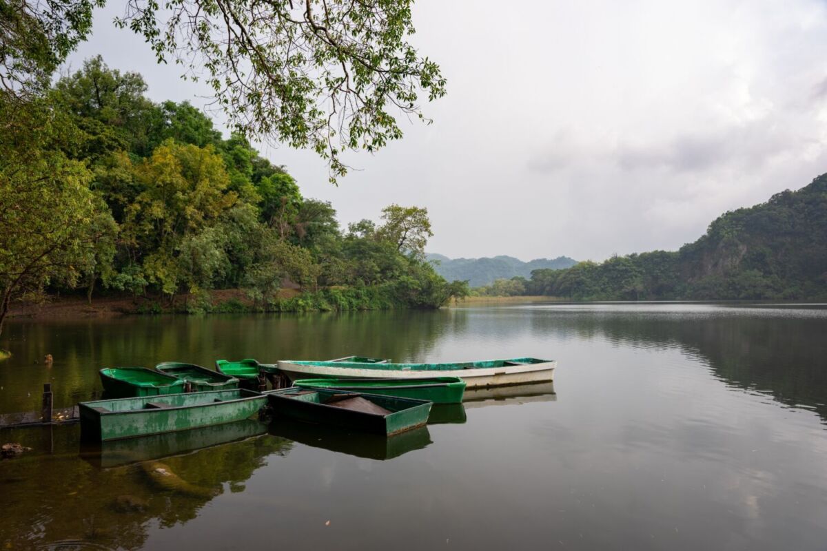 laguan cráter en Colima