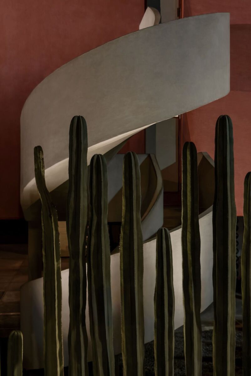 Escalera de caracol en el Museo Casa casa estudio Diego Rivera y Frida Kahlo