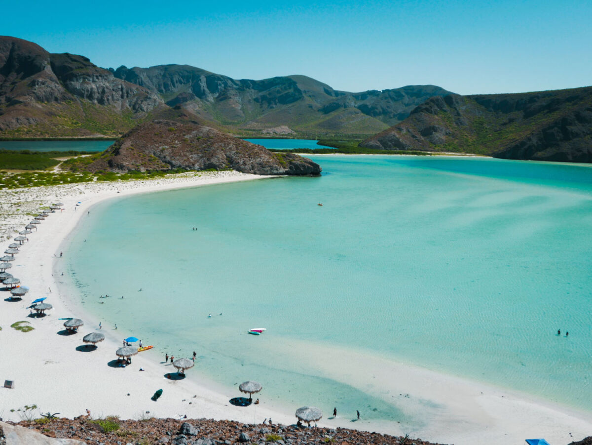 vista aérea de Playa Balandra