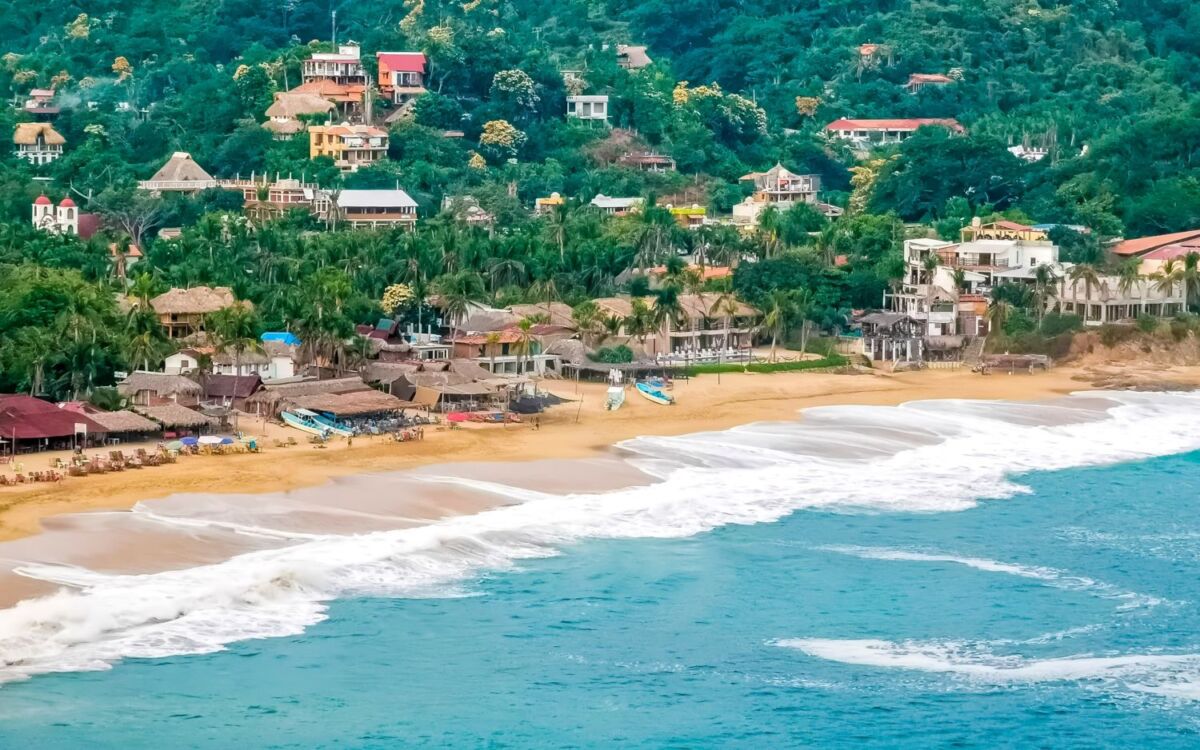 vista aérea del Pueblo Mágico de Mazunte