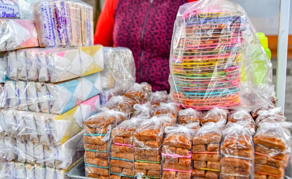 Puesto de dulces tradicionales de Huamantla 