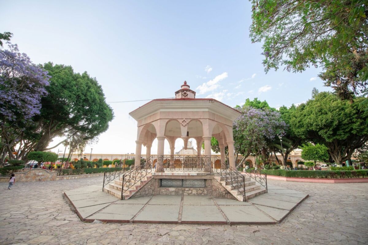 Kiosco del centro de Villa de Tamazulápam del Progreso