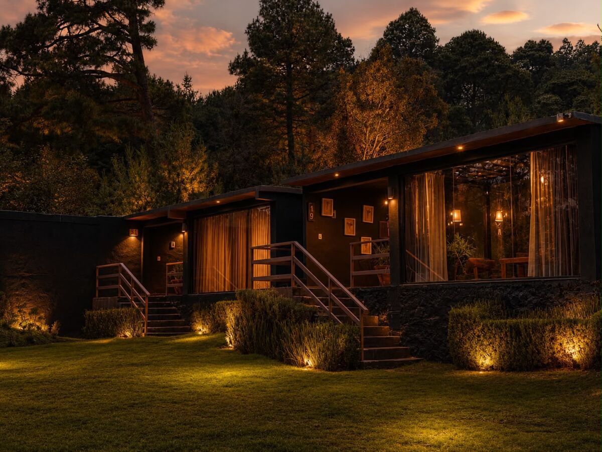 habitación al aire libre en bosque del ajusco