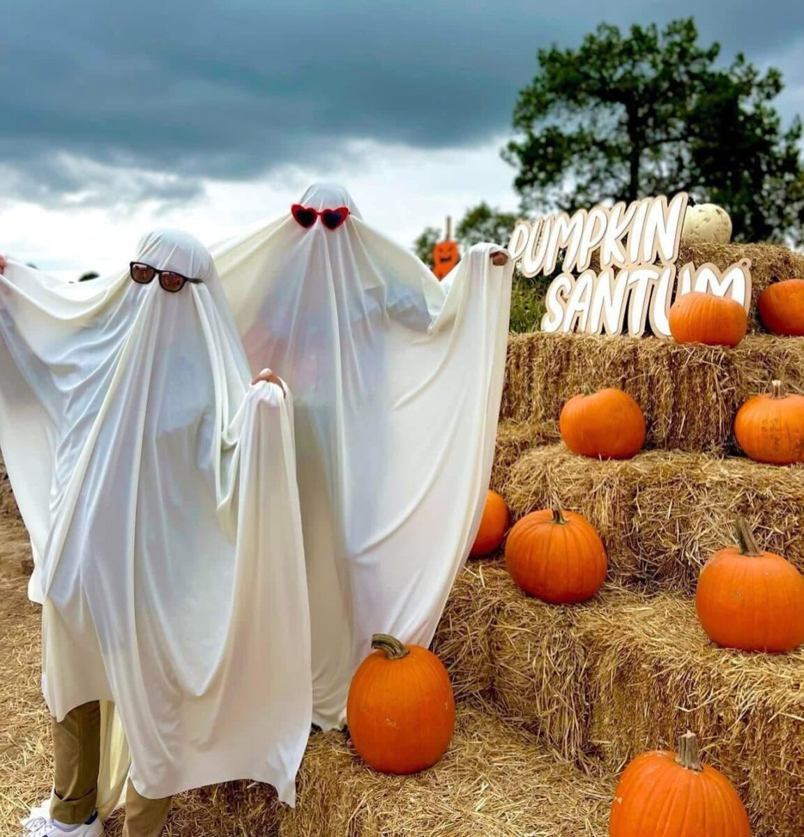 Spot para fotos con fantasmas y calabazas en Tlaxcala