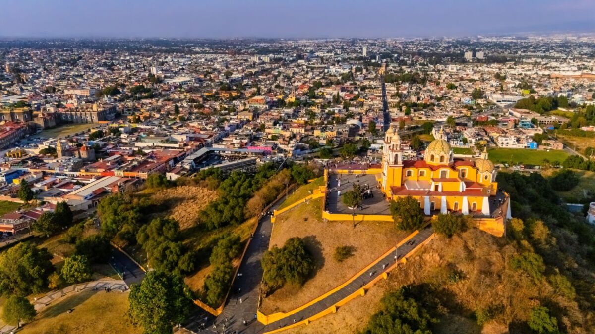 Vista panorámica de la ciudad de Cholula 