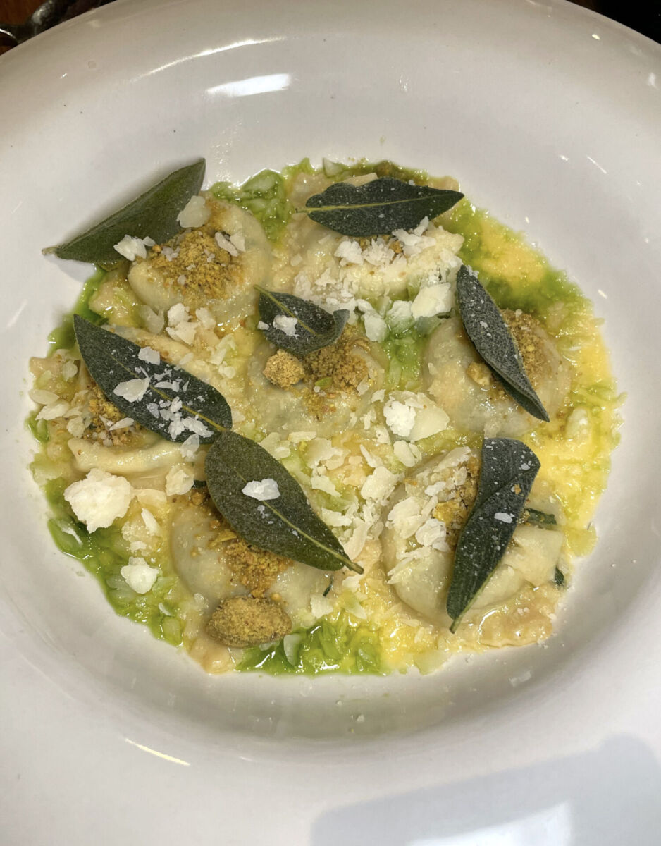 Ravioles del restaurante Maratea en Tulum