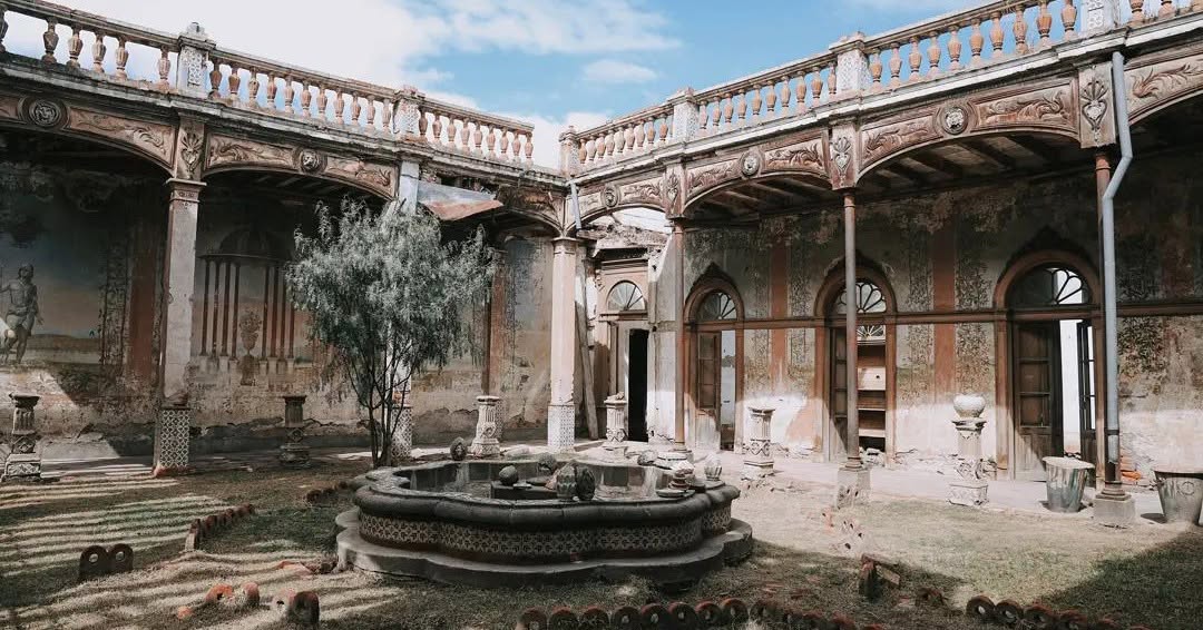 Antiguo jardín de la Hacienda de San Antonio Ometusco