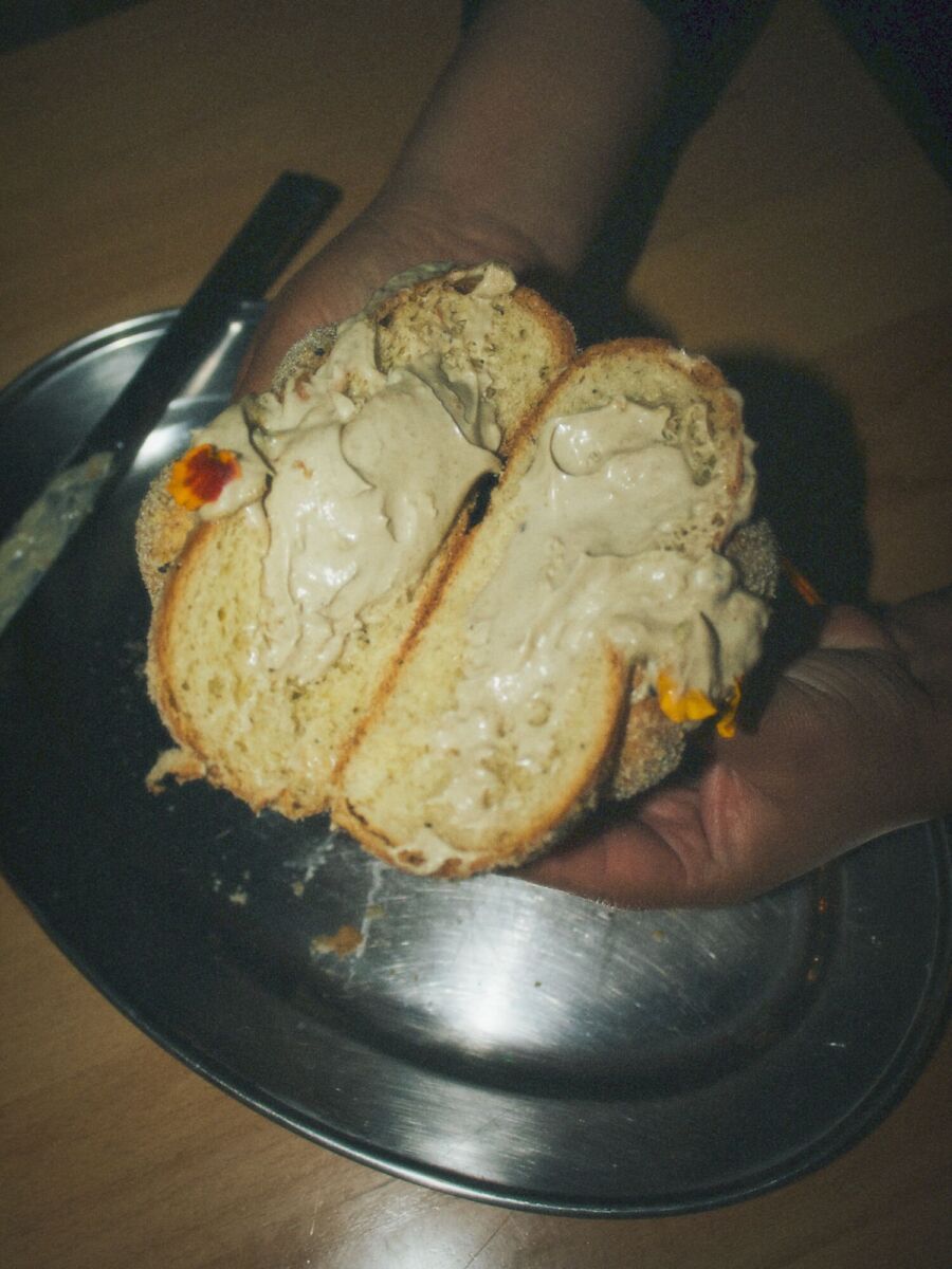 Cremoso de pepita tostada y dukkah