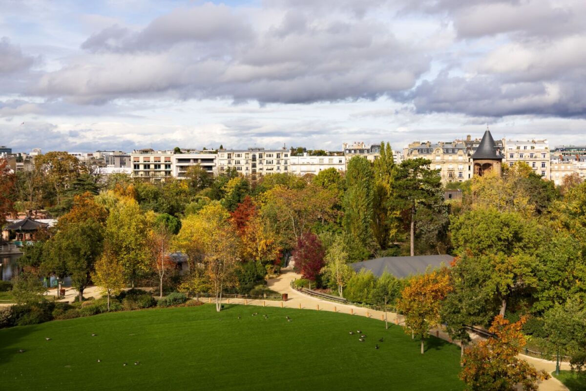 vista aérea del Bosque de Boulogne, en París 